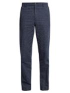 De Bonne Facture Pinstriped Linen And Cotton-blend Trousers