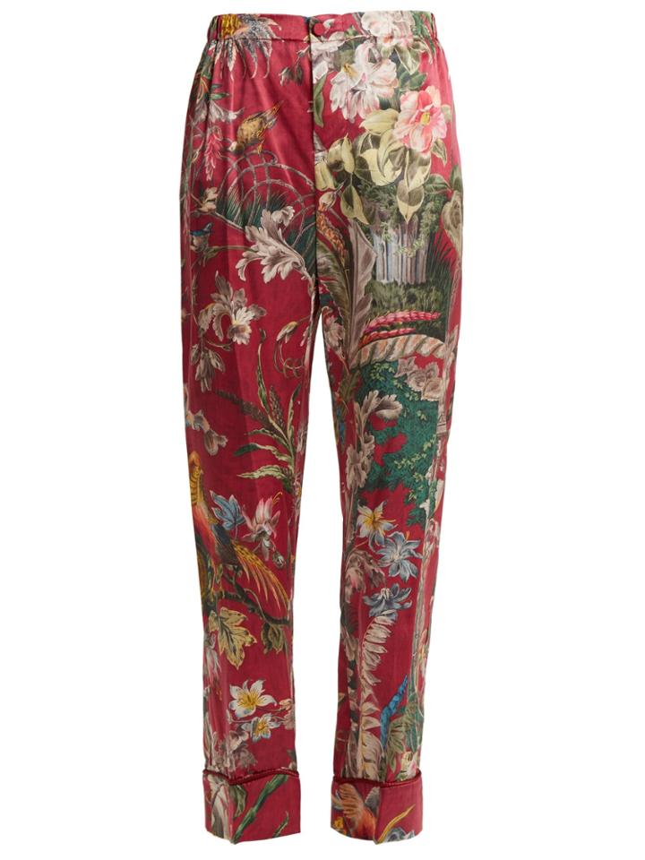 F.r.s - For Restless Sleepers Etere Printed Cotton And Silk-blend Trousers