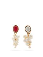 Matchesfashion.com Anita Berisha - Victorian Mismatched Baroque-pearl Earrings - Womens - Pearl