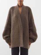 Raey - Recycled Cashmere-blend Hand-knit Cardigan - Womens - Grey