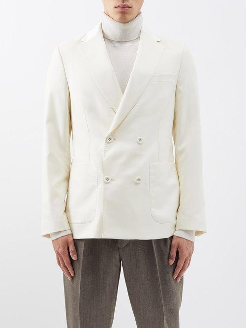 Officine Gnrale - Leon Double-breasted Wool Blazer - Mens - Cream