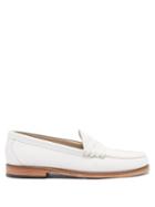 Mens Shoes G.h. Bass & Co. - Weejuns Larson Leather Penny Loafers - Mens - White