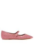 Matchesfashion.com Tabitha Simmons - Hermione Glittered Leather Flats - Womens - Pink