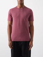 Officine Gnrale - Patch-pocket Jersey T-shirt - Mens - Burgundy