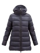 Matchesfashion.com Moncler - Ange Double-layer Down-filled Coat - Womens - Navy