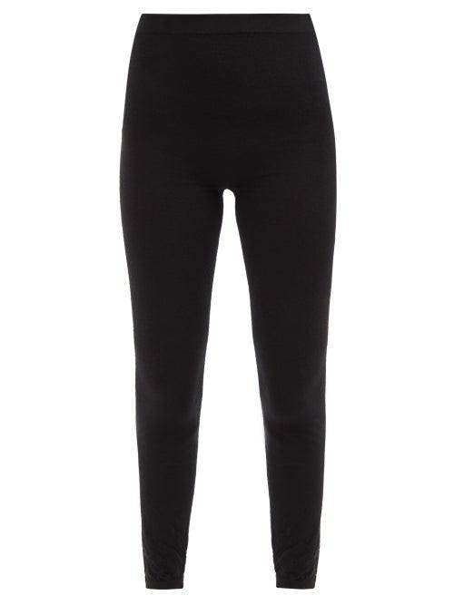 Rick Owens - High-rise Cashmere-blend Leggings - Womens - Black