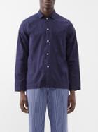 Tekla - Organic-cotton Poplin Pyjama Top - Mens - Navy