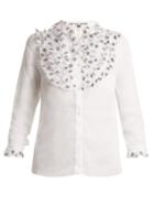 Matchesfashion.com Jupe By Jackie - Fairy Floral Embroidered Cotton Organza Shirt - Womens - White