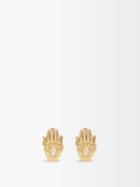 Brent Neale - Hamsa Diamond & 18kt Gold Earrings - Womens - Yellow Gold