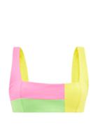 Mara Hoffman - Meli Square-neck Recycled-fibre Bikini Top - Womens - Pink Multi