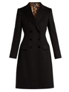 Matchesfashion.com Dolce & Gabbana - Double Breasted Wool And Cashmere Blend Coat - Womens - Black