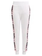 Matchesfashion.com Fendi - Mania Logo Print Cotton Blend Track Pants - Womens - White Multi