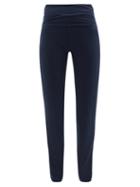 Hanro - High-rise Jersey Relaxed-fit Trousers - Womens - Dark Navy