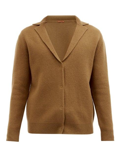 Matchesfashion.com Barena Venezia - Orada Notch-lapel Wool Cardigan - Mens - Khaki
