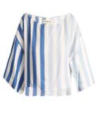 Mara Hoffman Sophia Off-the-shoulder Striped Cropped Top