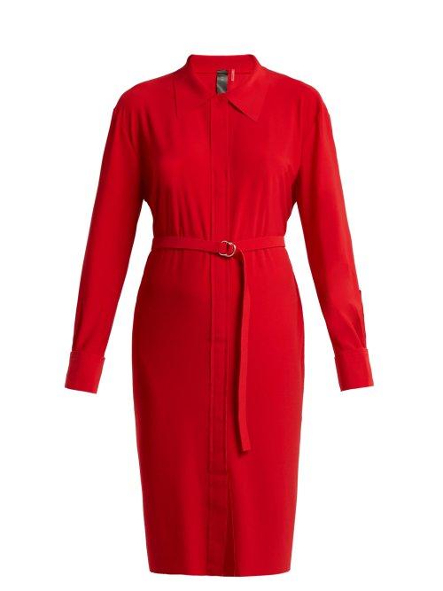Matchesfashion.com Norma Kamali - Point Collar Shirtdress - Womens - Red