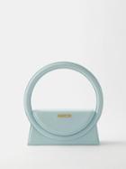 Jacquemus - Rond Circle-handle Leather Handbag - Womens - Pale Blue