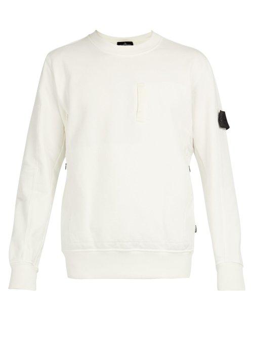 Matchesfashion.com Stone Island Shadow Project - Crew Neck Cotton Sweatshirt - Mens - White