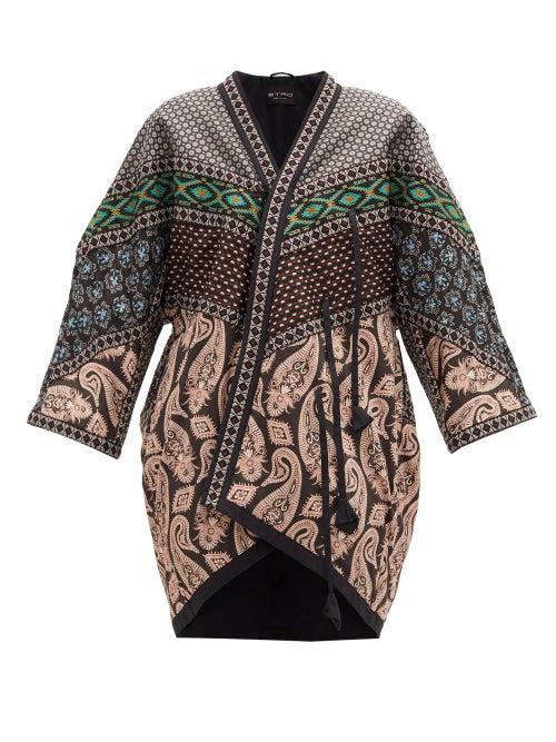 Matchesfashion.com Etro - Cynthia Bead-embroidered Paisley-print Jacket - Womens - Black Multi
