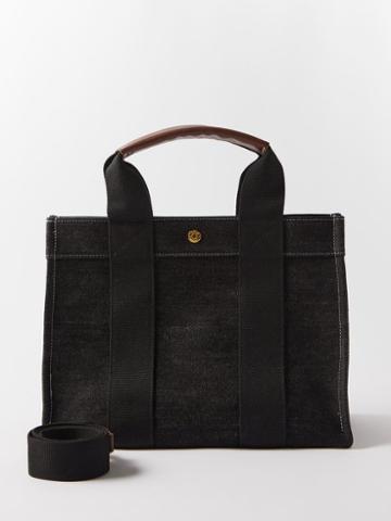 Rue De Verneuil - Tote Medium Denim Bag - Womens - Black