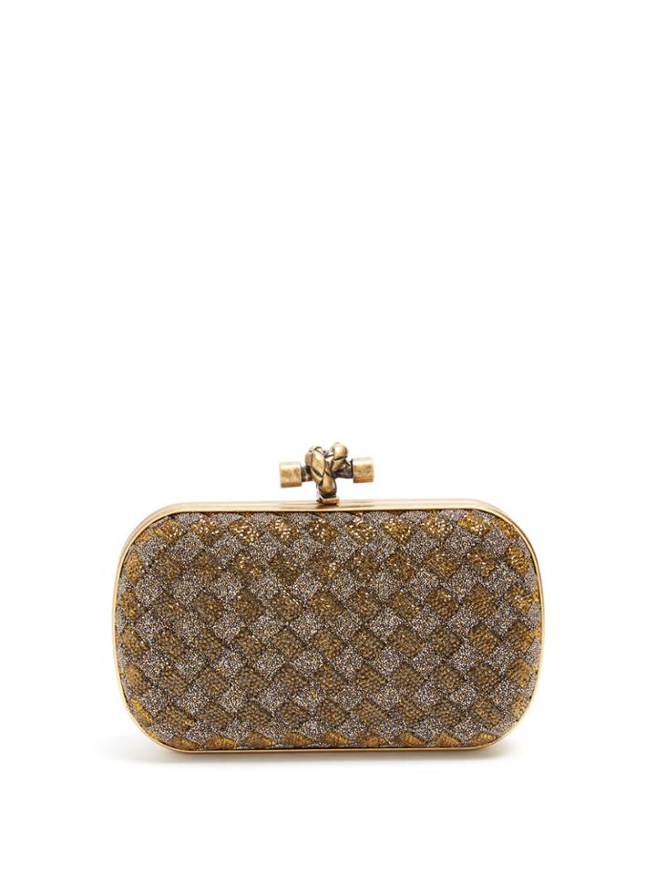 Bottega Veneta Knot Crystal-embellished Clutch