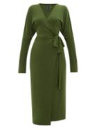 Matchesfashion.com Norma Kamali - Dolman-sleeve Wrap Dress - Womens - Khaki