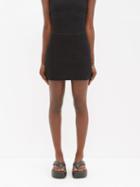 Wardrobe.nyc Wardrobe. Nyc - Ribbed-knit Cotton-blend Tube Mini Skirt - Womens - Black