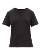 Matchesfashion.com Saint Laurent - Step-hem Cotton-jersey T-shirt - Womens - Black