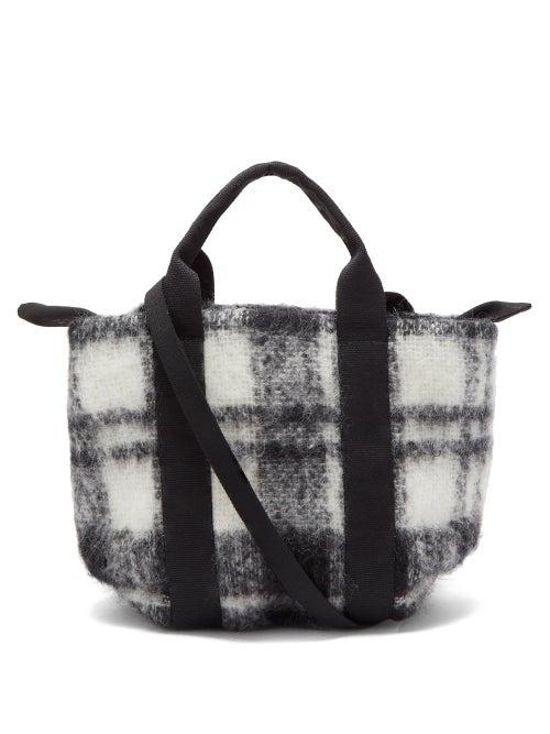 Muu - Sam P Tartan Flannel Tote Bag - Womens - Grey Multi