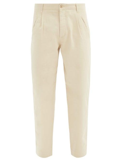 Matchesfashion.com Folk - Assembly Tapered-leg Cotton-twill Chinos - Mens - Beige