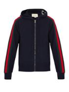 Gucci Web-trimmed Wool-blend Hooded Cardigan