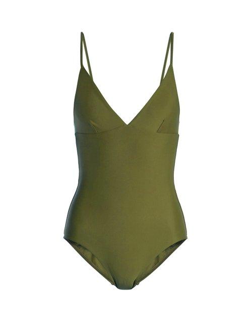 Matchesfashion.com Matteau - The Plunge Swimsuit - Womens - Khaki