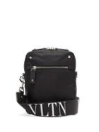 Matchesfashion.com Valentino - Vltn Jacquard Rockstud Messenger Bag - Mens - Black