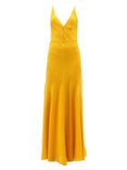 Gabriela Hearst - Brigita Embroidered Wool-blend Maxi Dress - Womens - Yellow