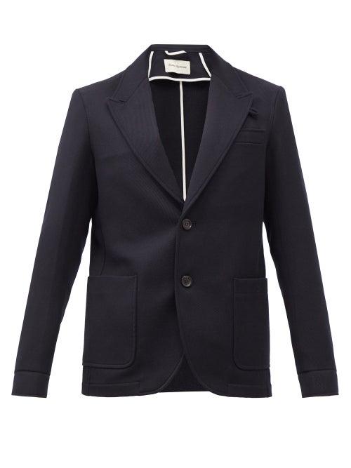 Oliver Spencer - Finsbury Wool-blend Serge-twill Blazer - Mens - Dark Blue