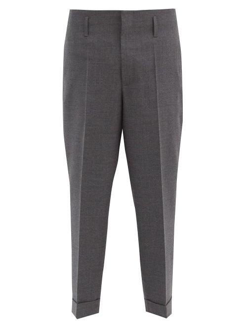 Matchesfashion.com 7 Moncler Fragment - Tailored Wool Trousers - Mens - Grey