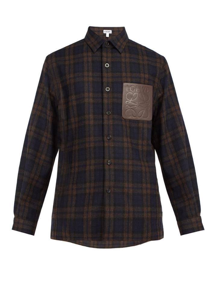 Loewe Checked Wool-blend Shirt