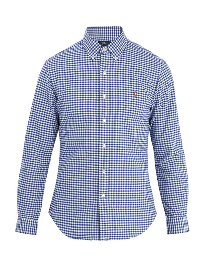 Polo Ralph Lauren Logo-embroidered Gingham Cotton Shirt