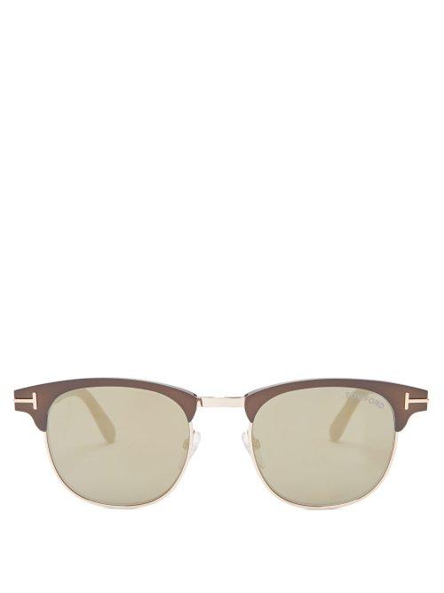 Matchesfashion.com Tom Ford Eyewear - Laurent Sunglasses - Mens - Brown