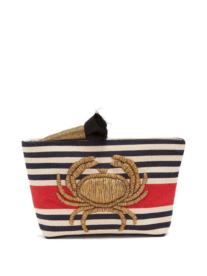 Sanayi 313 Granceola Embroidered Stripe Pouch