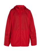 Matchesfashion.com Off-white - Logo Print Oversized Windbreaker Jacket - Mens - Red