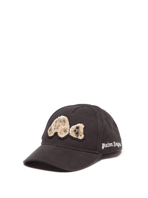 Palm Angels - Bear-appliqu Baseball Cap - Mens - Black Multi
