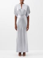 Norma Kamali - Obie Lam Gown - Womens - Silver