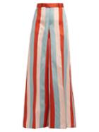 Redvalentino Striped Wide-leg Satin-gabardine Trousers