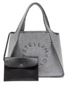 Matchesfashion.com Stella Mccartney - Stella Embroidered Logo Felt Tote Bag - Womens - Grey
