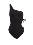 Matchesfashion.com Jade Swim - Sena One-shoulder Cutout Swimsuit - Womens - Black