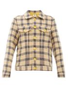 Matchesfashion.com M Missoni - Boxy Upcycled Checked Chenille Jacket - Womens - Beige Multi