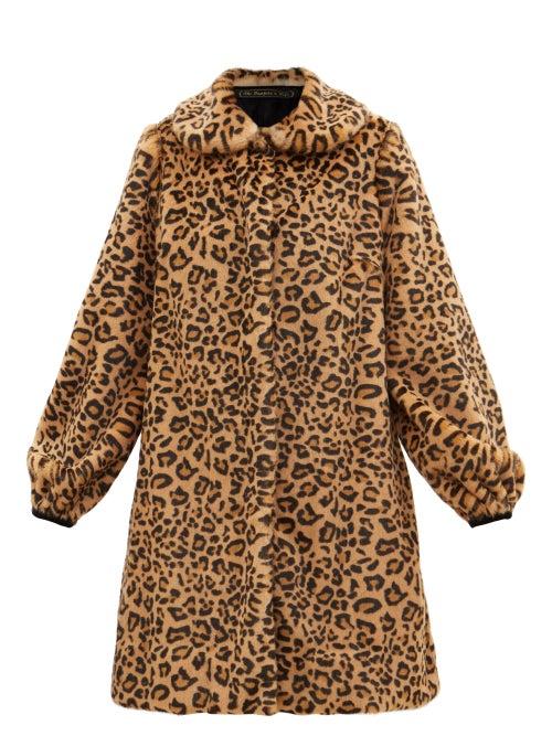 The Vampire's Wife - The Sleepwalker Leopard-print Faux Fur Coat - Womens - Yellow Multi