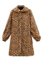 The Vampire's Wife - The Sleepwalker Leopard-print Faux Fur Coat - Womens - Yellow Multi