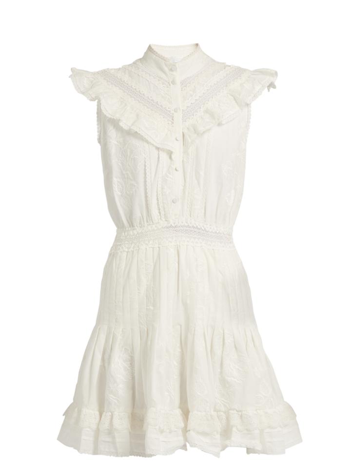 Zimmermann Tulsi Flutter Lace-trimmed Dress